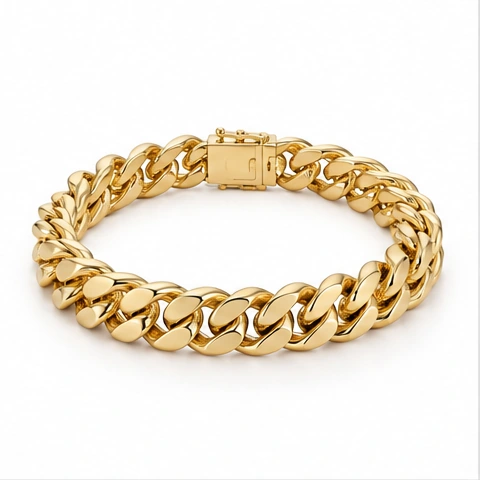 Cuban Link Bracelet — 18ct yellow gold