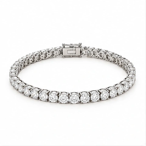 Diamond Tennis Bracelet — White gold · diamond set