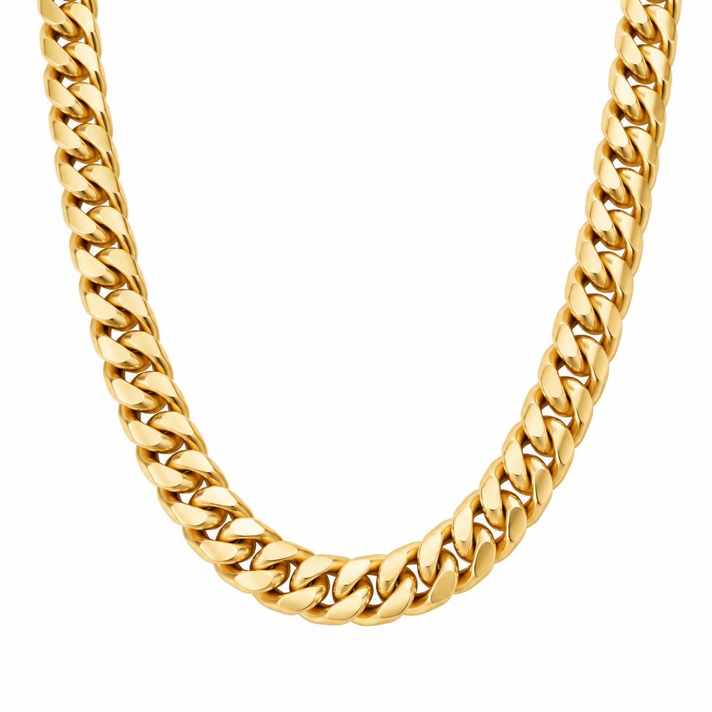 18ct Gold Cuban Chain — Solid yellow gold
